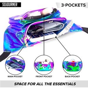 VIRAL TIKTOK Sojourner colorful Bumbag hologram green purple  **2 for 20**